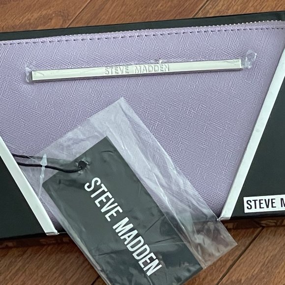 New Steve Madden Lavender Wallet Wristlet in Box - Picture 7 of 9
